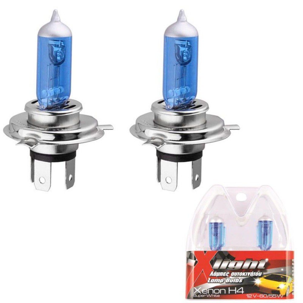 ΛΑΜΠΕΣ ΤΥΠΟΥ XENON H4 WHITE 60/55W 12V 2ΤΕΜ.
