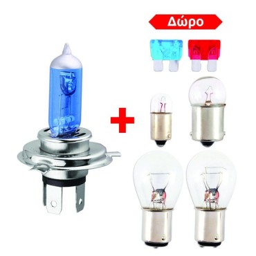 KIT  ΛΑΜΠΕΣ ΤΥΠΟΥ XENON H4 60/55W 12V