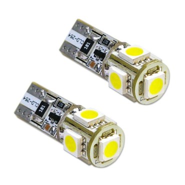 ΛΑΜΠΕΣ LED Τ10 CANBUS 5 LED – ΚΑΡΦΙ 2ΤΕΜ