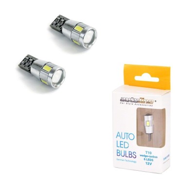 ΛΑΜΠΑ 6 LEDS T10 wedge-Canbus 12V