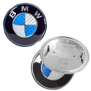 ΣΗΜΑ ΜΑΣΚΑΣ BMW CARBON ΜΠΛΕ 7.3cm