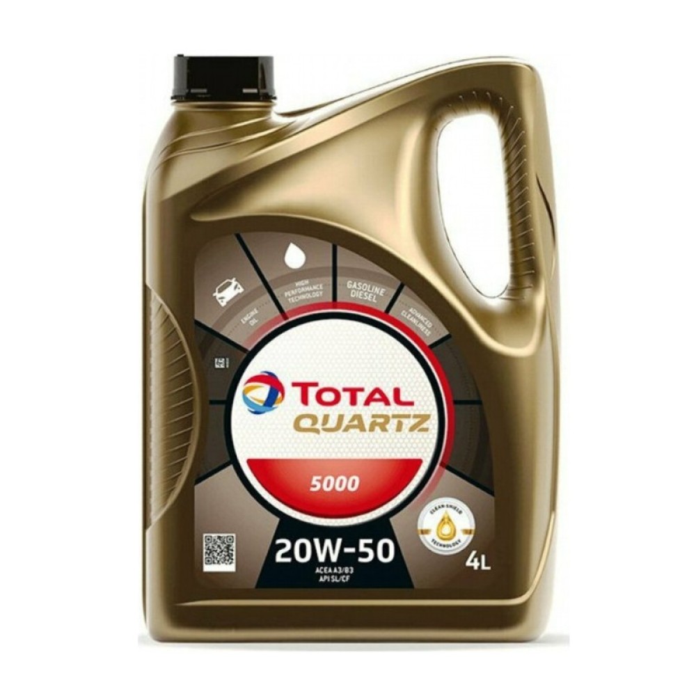 Λάδι μηχανής 20w50 TOTAL quartz 5000 4lt