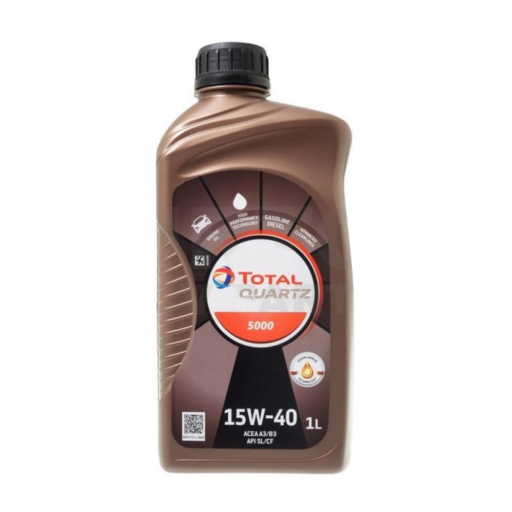 Λάδι μηχανής 15w40 TOTAL quartz 5000 1lt