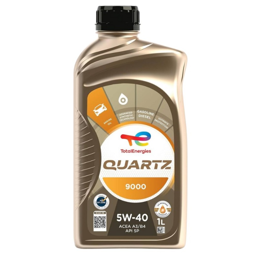 Λάδι μηχανής 5w40 TOTAL quartz 9000 1lt