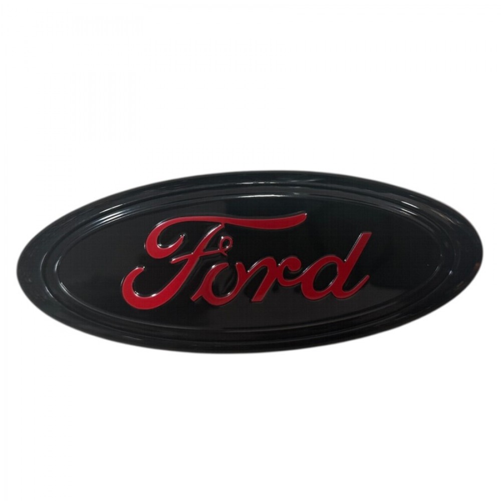 ΣΗΜΑ ΜΑΣΚΑΣ ΑΥΤΟΚΟΛΛΗΤΟ FORD ΜΑΥΡΟ-ΚΟΚΚΙΝΟ 15x6cm
