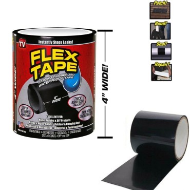 ΑΔΙΑΒΡΟΧΗ ΜΟΝΩΤΙΚΗ ΤΑΙΝΙΑ ΜΑΥΡΗ FLEX TAPE 100mmΧ1.5m