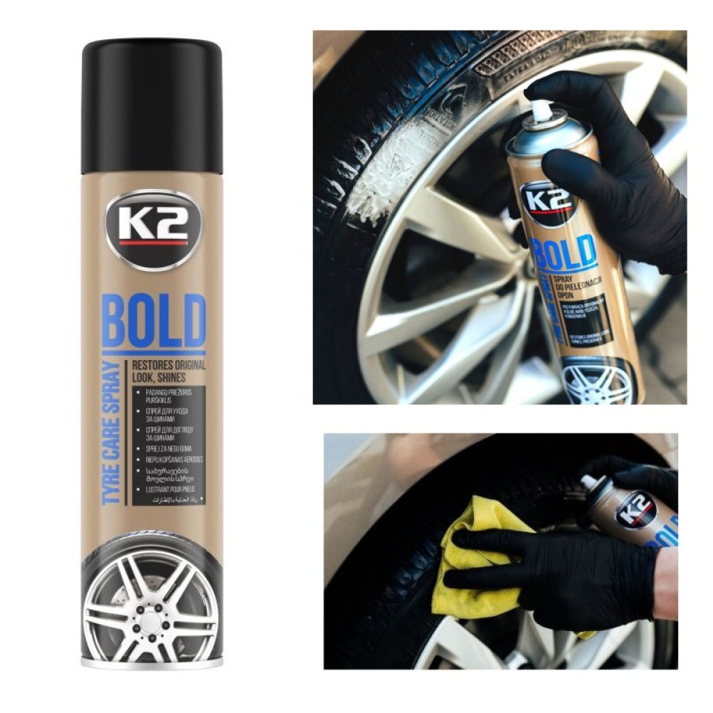 γυαλιστικο καθαριστικο ελαστικων k2 600ml