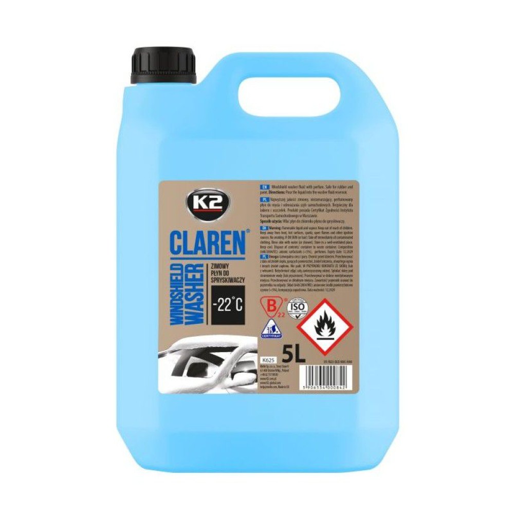 ΑΝΤΙΠΑΓΩΤΙΚΟ-ΚΑΘΑΡΙΣΤΙΚΟ ΠΑΡΜΠΡΙΖ K2 CLAREN -22C 5LT