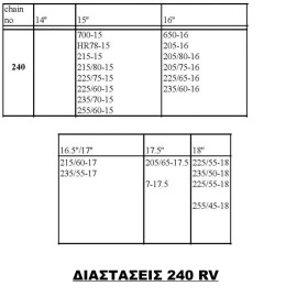 ΑΛΥΣΙΔΕΣ ΧΙΟΝΙΟΥ JEEP-4X4 16mm No240 RV
