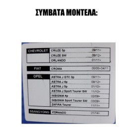 ΠΑΠΟΥΤΣΑΚΙΑ ΦΡΕΝΟΥ-ΣΥΜΠΛΕΚΤΗ OPEL-FIAT-CHEVROLET
